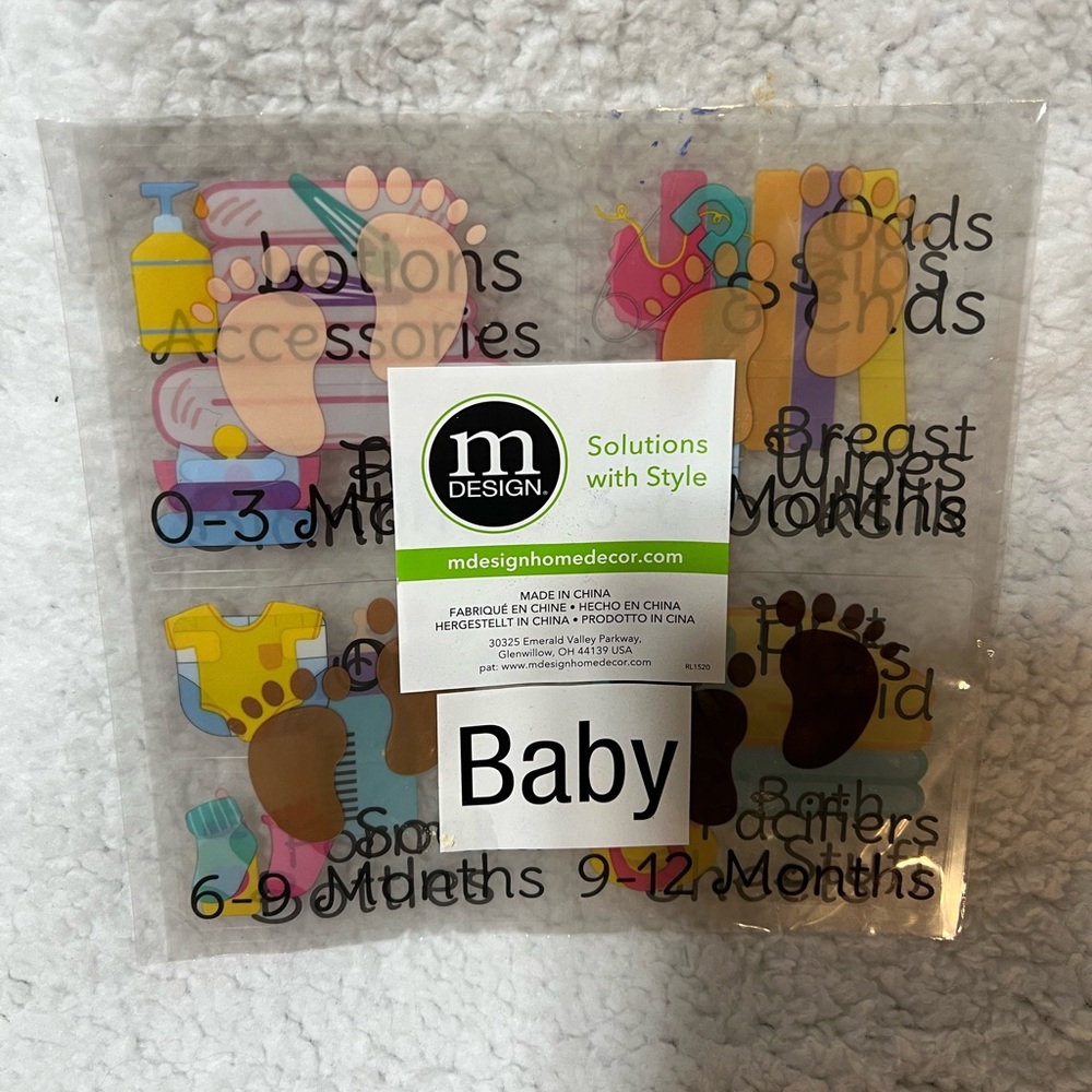 BABY ORGANIZATION LABELS